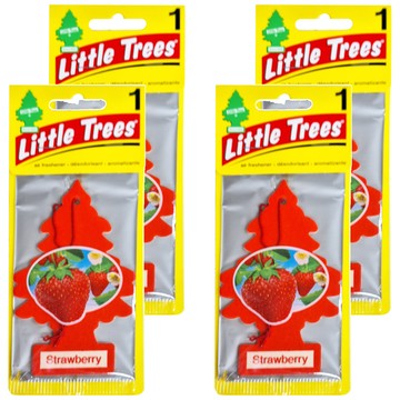 Little Trees 小樹 香片 車用/家用/辦公室適用 無毒配方 專利香味  草莓  7g  4片