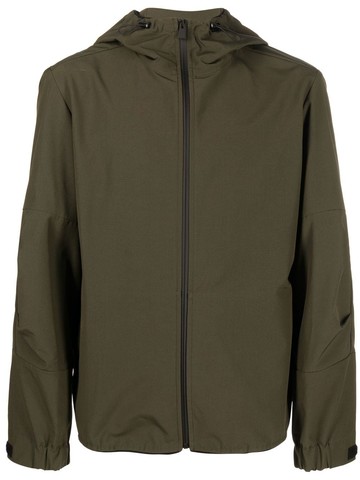 There Was One - zip-front windbreaker jacket - men - Cotton/Cotton/Polyester - M - Green