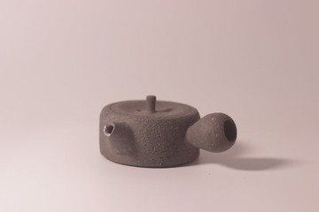 黑御影 側把茶壺