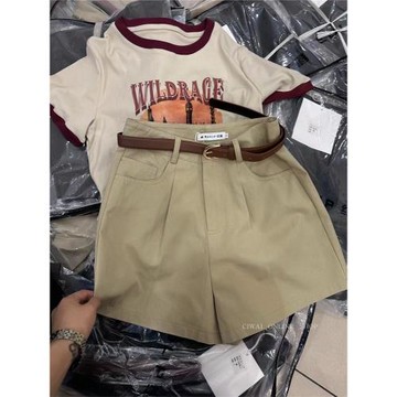 大碼女裝簡約工裝短褲女夏季新款中性風潮流短褲A字小個子五分褲