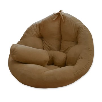 【班尼斯】蘑洗蘑洗‧可拆洗香菇創意懶骨頭沙發床系列(不需靠牆即可使用)拿鐵咖啡