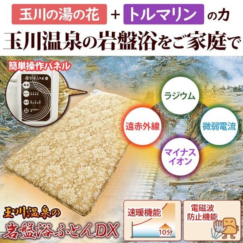 シングルサイズです専用カバー付き】玉川温泉の岩盤浴ふとんDX シングル【山甚物産】ゆうパック