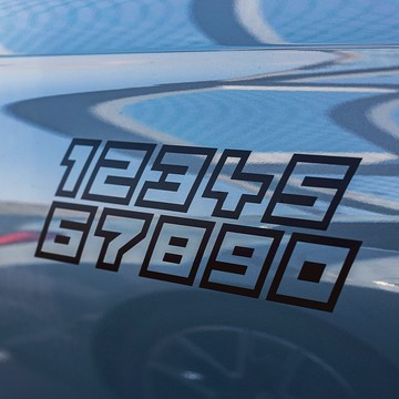 6-0編碼數字貼/車貼 SunBrother孫氏兄弟 3M 反光貼紙 防水貼紙 車貼貼紙