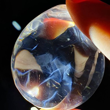 龍彩~ DB05 藍針水晶 天使的羽毛 73.8g Blue Needle Quartz