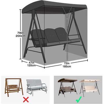 跨境現貨 露臺擺蚊帳 防水帳篷 室外庭院搖椅秋千防蟲罩 網紗蚊帳