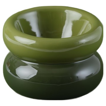 PEHOM 舒芙蕾貓狗碗 簡約設計  酪梨綠  1個