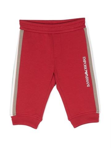 Emporio Armani Kids - logo-print track pants - kids - Elastane/Polyester/Cotton - 24 mth - Red
