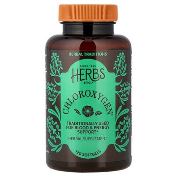 Herbs Etc., ChlorOxygen，葉綠素濃縮物，120 粒速效軟凝膠