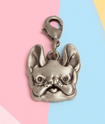 BoBi古銅銀色金屬扣拉片吊飾