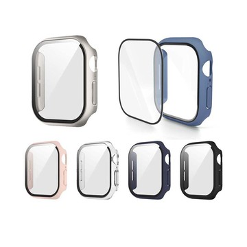 【山水之寶】Apple watch S11 42/46mm S10 42/46mm保護殼 3D曲面玻璃+PC框保護殼