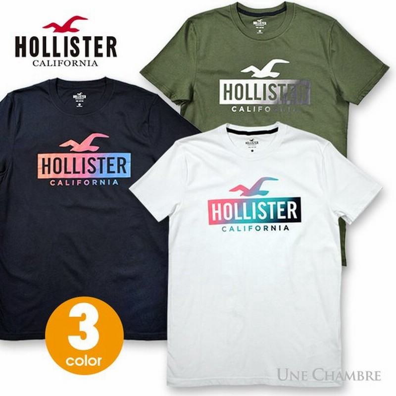 ホリスター メンズ プリント グラデーションロゴグラフィック半袖tシャツ Hollister Logo Graphic Tee 3カラー ブラック ホワイト オリーブ 通販 Lineポイント最大0 5 Get Lineショッピング