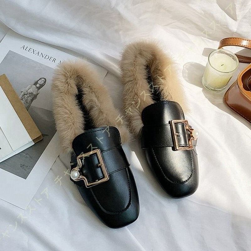 ローファー パール ラウンドトゥ 軽量 かわいい ローファー モコモコファーで暖かい モカシン スリッポン レディース ボア 秋冬 ペタンコ 履きやすい 防寒 通販 Lineポイント最大0 5 Get Lineショッピング