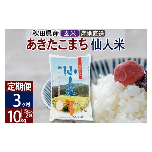 ふるさと納税 秋田県 東成瀬村 新米 令和5年産 あきたこまち 秋田県産「仙人米」玄米 10kg（5kg×2袋）