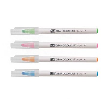 【Kuretake 吳竹】ZIG Clean Color Dot 單頭點點筆 單色 /支 TCSD-6100-6VC(日本品牌)