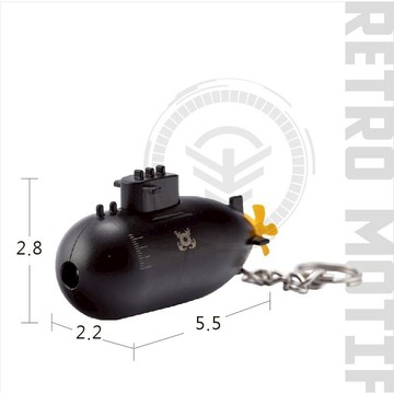 RETRO MOTIF 潛艦LED燈鑰匙圈 LED Keychain-Submarine Style