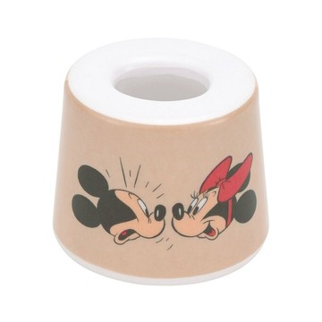 Skater TBST1 美耐皿牙刷座  米奇與米妮 白色 + 米色  1個