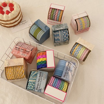 ins糖果色頭繩發圈新款綁頭發發繩夏季簡約氣質扎頭皮筋女