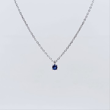 【Isha Jewelry】藍寶石單鑽項鍊 | 誕生石系列_9月  生日禮物
