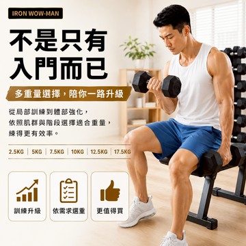 【台灣現貨】六角包膠啞鈴 2.5 - 17.5 KG 小啞鈴 訓練啞鈴 健身啞鈴 包膠啞鈴