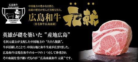 牛肉 広島和牛 元就 ステーキ用 （ ロース ） 720g