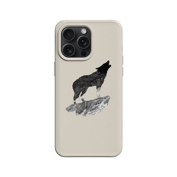 iPhone 15 Pro Max SolidX 貝殼灰 - Animal Silhouette / 動物剪影 - 狼嚎
