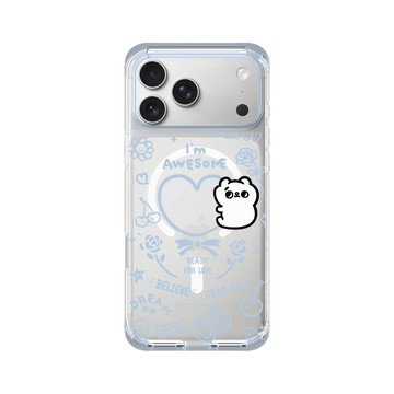 iPhone 17 Pro Max ClearX (MagSafe 兼容) 冰透藍 - 爽爽貓 Song Song Meow by SECOND - 準備好去愛了