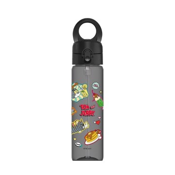 磁吸水壺 AquaStand Tritan 800cc - 附吸管 黑 - 湯姆貓與傑利鼠 Tom and Jerry - 美食大集合