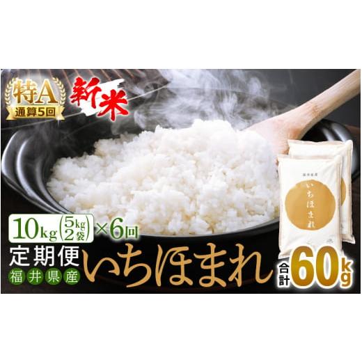 ふるさと納税 福井県 越前町 定期便 ≪6ヶ月連続お届け≫ いちほまれ 10kg × 6回（計60kg）特A通算5回！令和5年 福井県産 [e2…