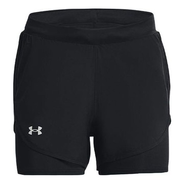 (WMNS) Under Armour Fly-By Elite 2IN1 Shorts 'Black'