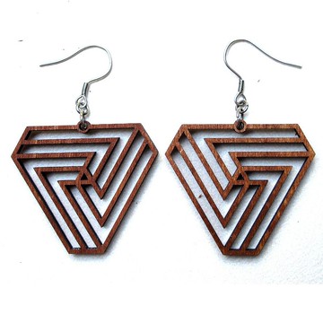 三角形無限式耳環