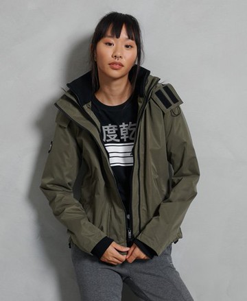 Superdry Women's Women's Microfibre Arctic SD-Windcheater Jacket Khaki / Army Khaki - Size: 6 Size: 2