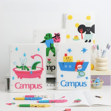 KOKUYO TYAKASHA聯名系列 2x2收納活頁夾 B5-兔兔恐龍/Mr. Green/ORING/AKA爺爺