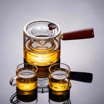 煮茶壺家用客廳玻璃側把耐高溫茶壺套裝電陶爐煮茶器煮茶爐花茶壺