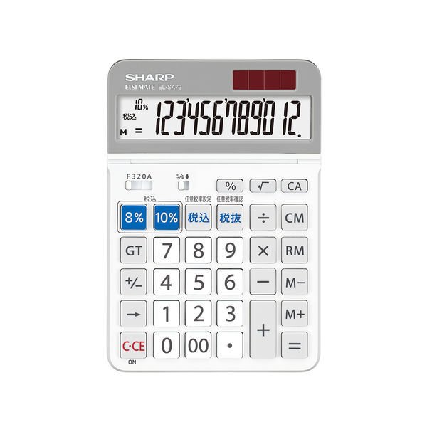 シャープシャープ 新消費税対応電卓 EL-SA72-X