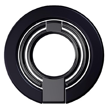 VOORCA m40可拆分離手機支架 磁吸指環扣 鋁合金材質 可旋轉 輕巧便攜  1入  Black