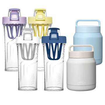 【THERMOS膳魔師】搖搖杯710ml+【THERMOcafe' 凱菲】保溫食物罐650ml優惠組