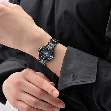 Citizen 星辰 L系列 宇宙幻彩 100週年 鑲鑽光動能時尚女錶 聖誕節 禮物-EM1067-88E