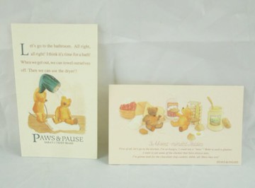 【震撼精品百貨】日本泰迪熊  Paws Pause 泡泡熊 明信片 沖澡&甜點  震撼日式精品百貨