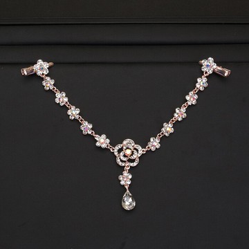 甜美公主鏈額頭鏈眉心墜古風頭飾額兒童舞蹈表演發飾新娘流蘇發夾