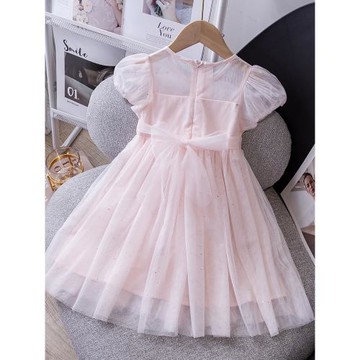 女童連衣裙夏裝2025新款洋氣女寶寶生日禮服女孩童裝兒童公主裙子