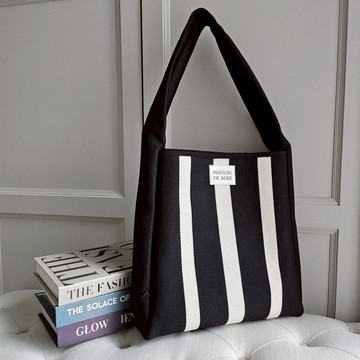 Campus 學院書包/ 厚針織/ Campus Black 學院黑書包