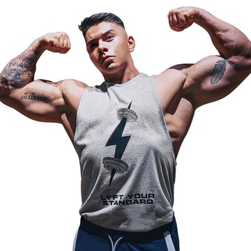 健身運動背心 男士夏季時尚休閒跑步無袖上衣 M〜3XL 大呎寸 Lyft Gym