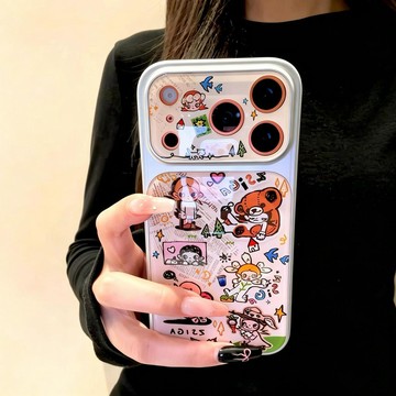 塗鴉小玉手機殼iPhone17潮16plus蘋果15promax防摔14卡通13 12