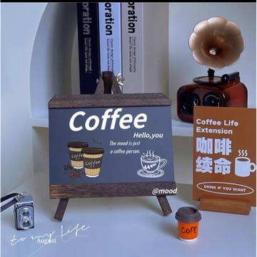 【限時特價】小黑板 桌面黑板 留言板 復古黑板 擺件 留言板黑板 黑板 桌上黑板 留言板 擺飾 咖啡廳 裝飾品 工業風