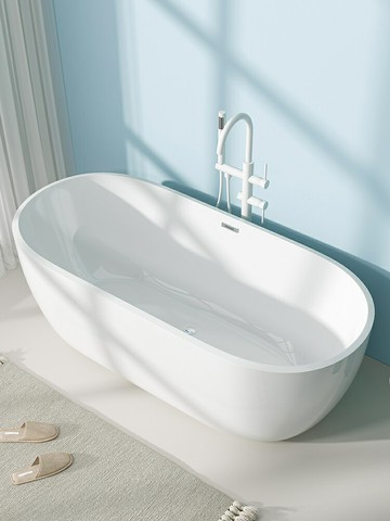 【快速出貨】 免運 可開發票 亞克力貴妃獨立歐式無縫一體浴缸家用小戶型酒店民宿泡澡網紅浴盆~優樂悅
