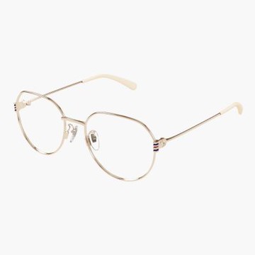 【GUCCI 古馳】不規則金屬光學眼鏡(GG1675OK-004)
