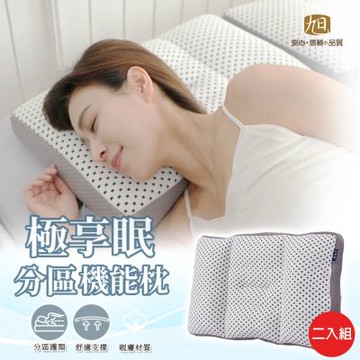 【日本旭川】 生命磁石墨烯極享眠分區機能枕2入