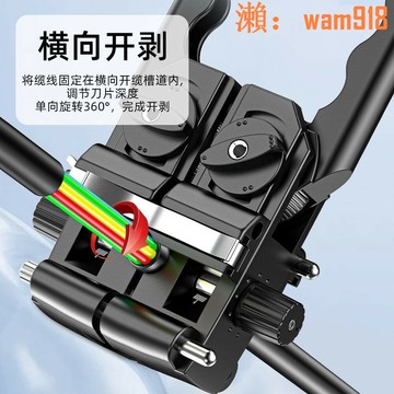 SAIVXIAN新款光纜開纜刀F9光纖剝皮刀橫縱向電纜開天窗工具套裝