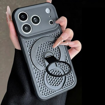 炫彩 散熱360°旋轉支架 防摔手機殼 iPhone 17promax 16 15 14 13 12 11 磁吸 保護殼