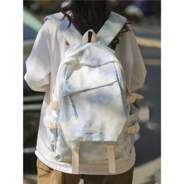 扎染書包初中女生高顏值小眾高中生雙肩包輕便大學生旅游旅行背包